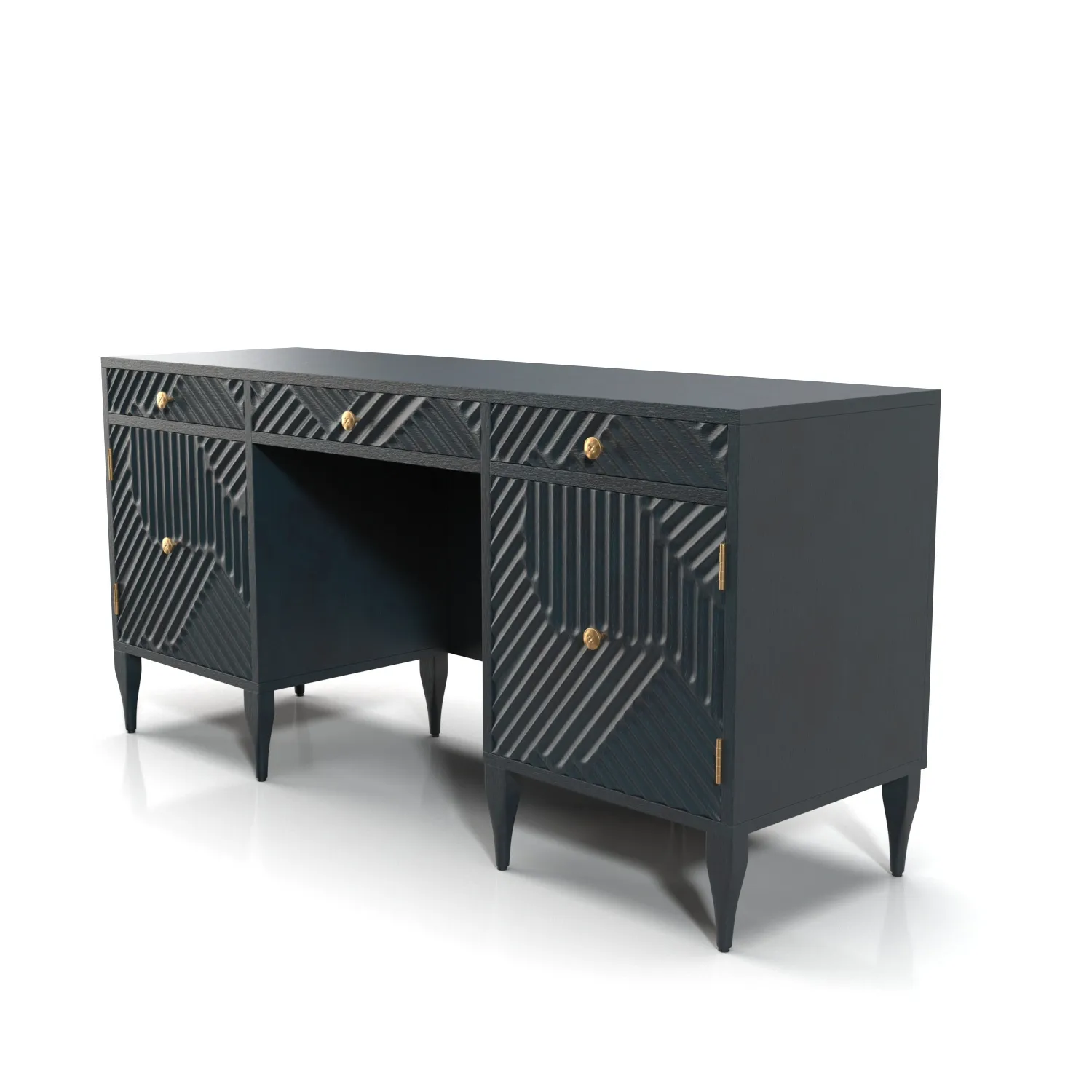 Handcarved Paje Executive Desk PBR 3D Model_06